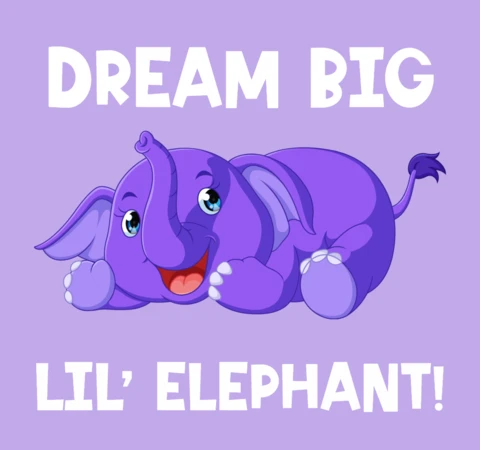 Modelo de design de alegria de elefante feliz para crianças