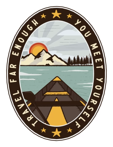 Modèle de badge d'inspiration voyage