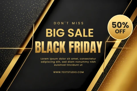 Elegant Black Friday Sale Design Template for Promotional Flyers