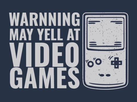 Game Console Portable Vintage T-shirt Design Template