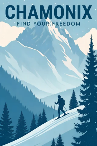 Mountain Adventure Design Template for Outdoor Exploration Poster