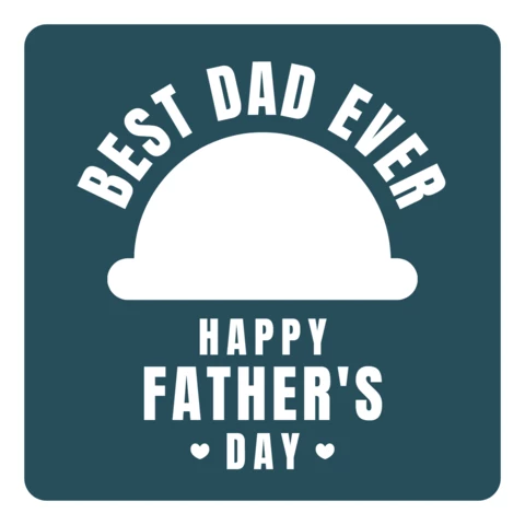Best Dad Ever Happy Father's Day Greeting Card Template
