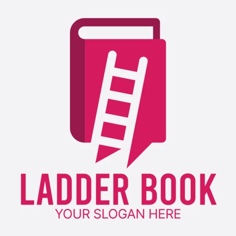 Ladder Book Colorful Logo Design Template