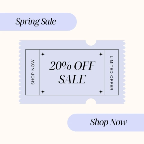 Light spring sale instagram post design template