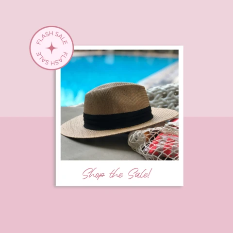 Modello di design di post instagram minimalista per i saldi estivi