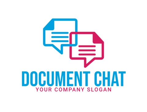Modèle de logo pour le chat de documents