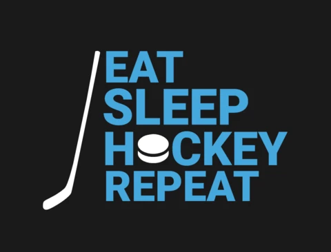 Eat sleep ice hockey repeat funny lifestyle sports merchandising design template