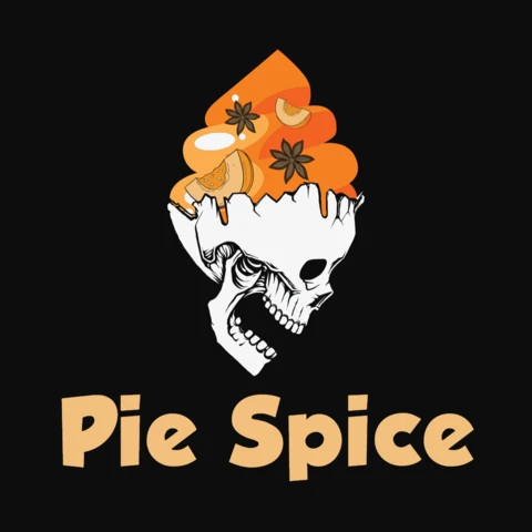 Tarte à la citrouille dans une tête de mort - modèle de t-shirt halloween