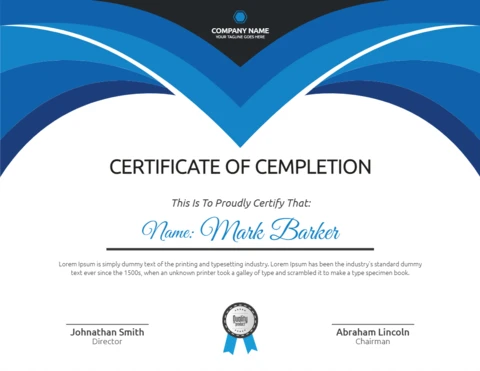 Abstract Modern Corporate Certificate Post Design Template