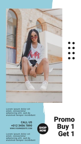 Compre 1 e leve 1 oferta modelo de design de postagem de história do Instagram