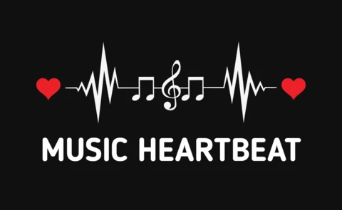Music Heartbeat T-Shirt Design Template