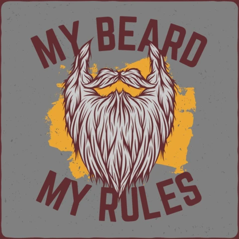 My beard my rules plantilla de diseño de camiseta