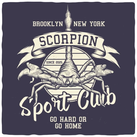 Scorpion Sport Club T-shirt Design Template