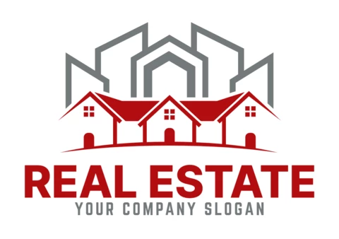 Modèle de logo coloré pour une société immobilière