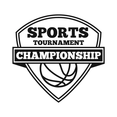 Plantilla de diseño de logotipo deportivo de campeonato de torneo de baloncesto