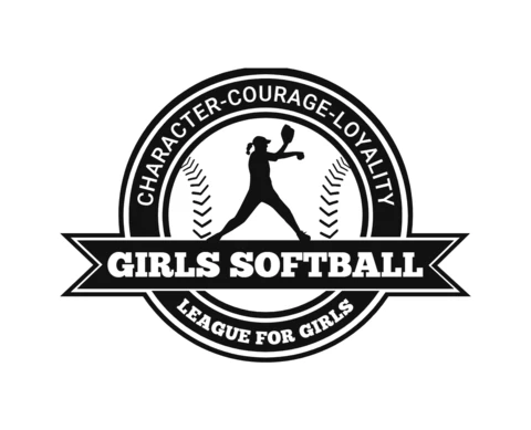 Szablon projektu logo ligi softballu dziewcząt