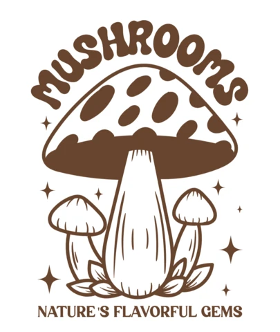 Cogumelos, as preciosidades saborosas da natureza para cada prato, modelo de design de camiseta.