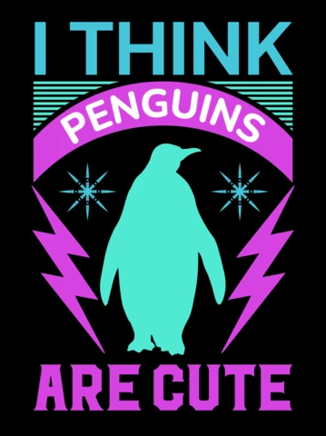Modèle de design rétro de pingouin amoureux pour des vêtements qui attirent l'attention