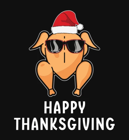 Funny Christmas Turkey Thanksgiving T-Shirt Design Template
