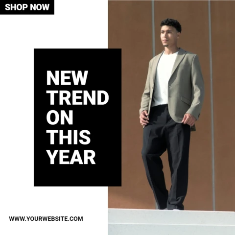New Trend Man Fashion Social Media Post Design Template