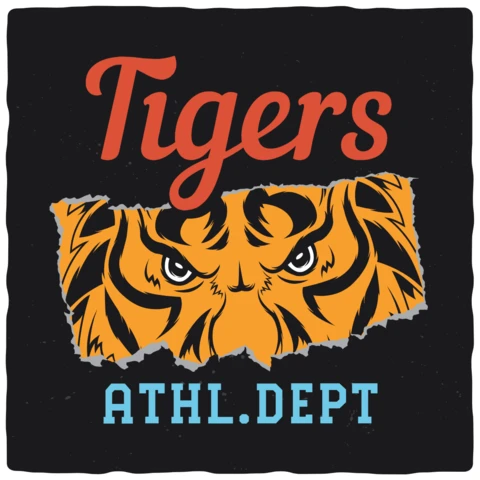Angry Tigers Team T-shirt Design Template