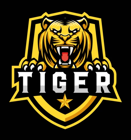 Plantilla de diseño de logotipo de mascota tigre