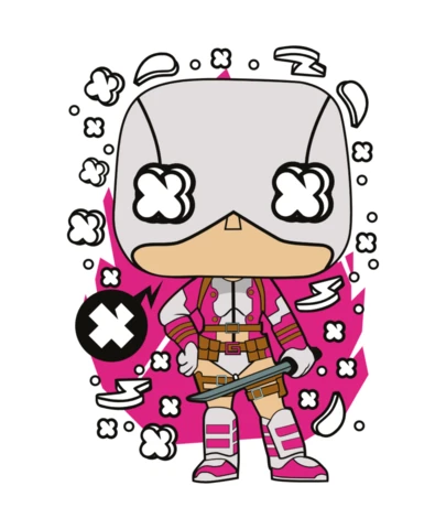 Deadpool Girl Pop Culture T-Shirt Design Template