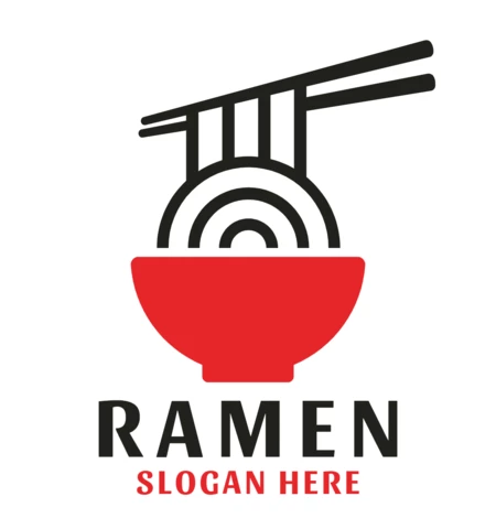 Modèle de logo Ramen