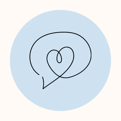 Heart In Frame Bubble Instagram Story Highlight Cover Design Template