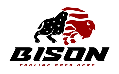 Bison Logo Design Template