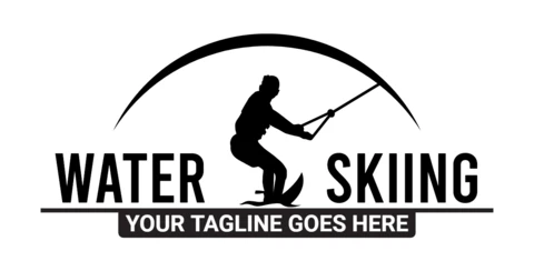 Wasserski Logo Design Vorlage