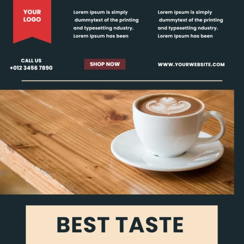 Best Taste Coffee Instagram Post Design Template