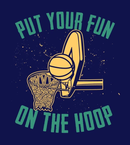 Basketball Slogan Vintage T-shirt Design Template