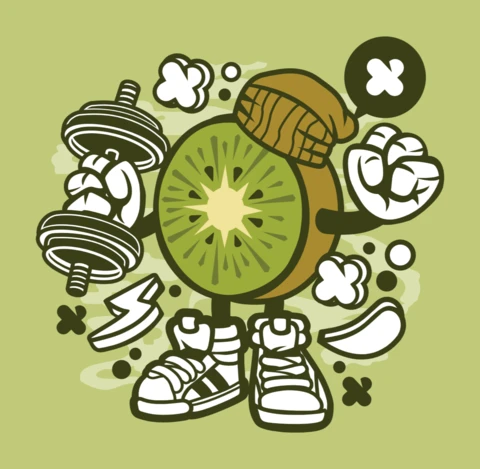 Kiwi Cartoon Character Poster Design Template