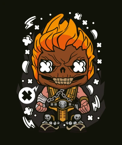 Schorpioen vlammende schedel popcultuur t-shirt ontwerp sjabloon