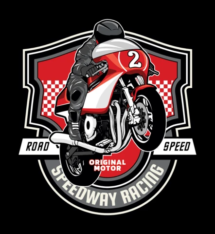 Speedway Racing Bike T-shirt Design Template