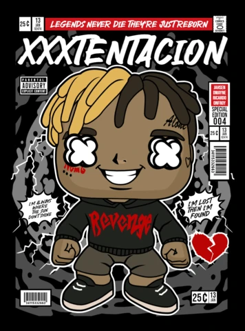 Xxxtentacion, personnage de bande dessinée, modèle de couverture de magazine