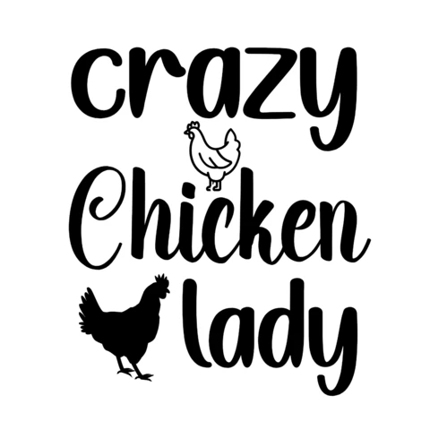 Crazy Chicken Lady T-Shirt Design Template