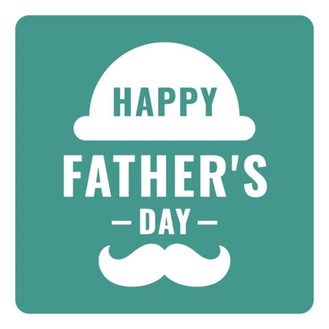 Happy Father's Day Greeting Card Design Template
