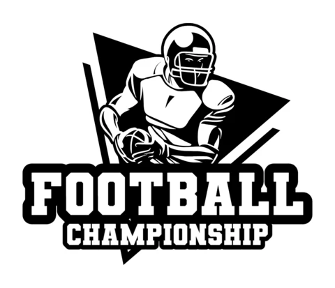 American Football Championship Badge Logo Design Template