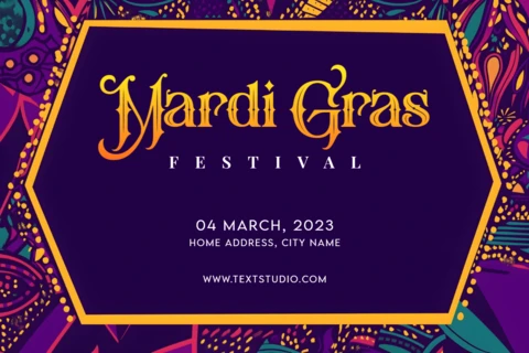 Fête du Mardi gras avec masques et plumes colorés