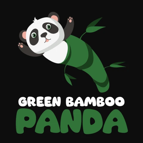 Cute Panda And Bamboo T-Shirt Design