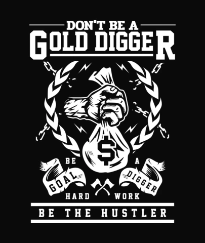 Modèle de t-shirt "Gold digger display" (chercheur d'or)