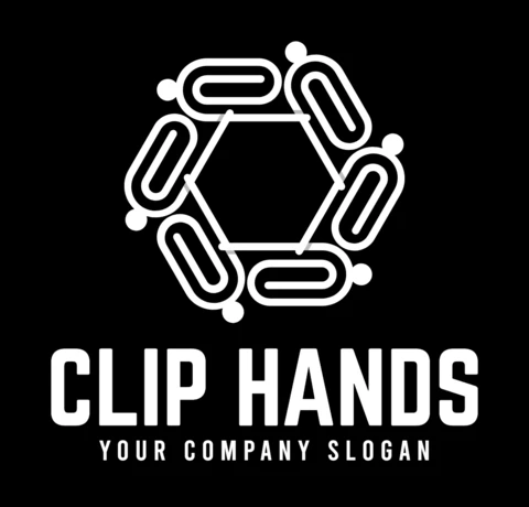 Clip Hand Logo Design Template