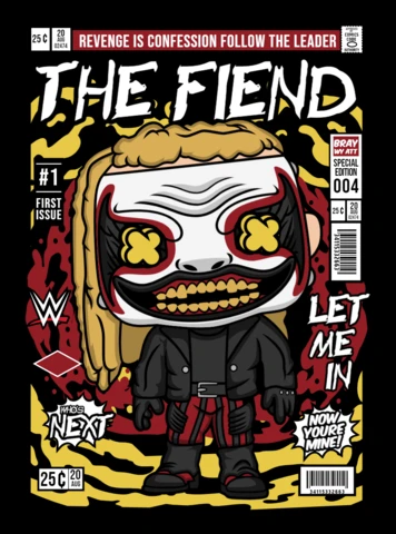 Designvorlage für das Magazincover der Zeichentrickfigur „The Fiend“