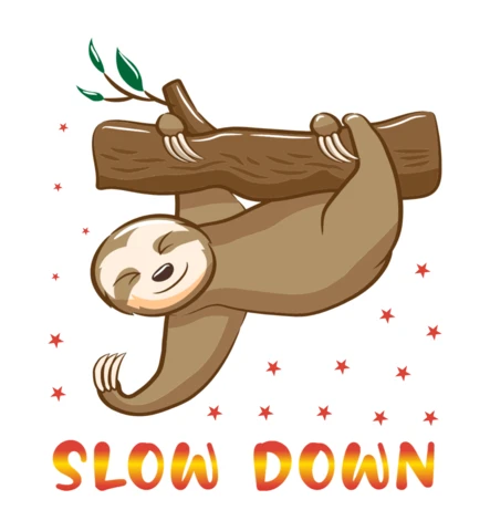 Relax and Slow Down Sloth T-Shirt Design Template