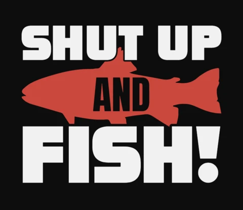Shut Up and Fish T-Shirt Design Template