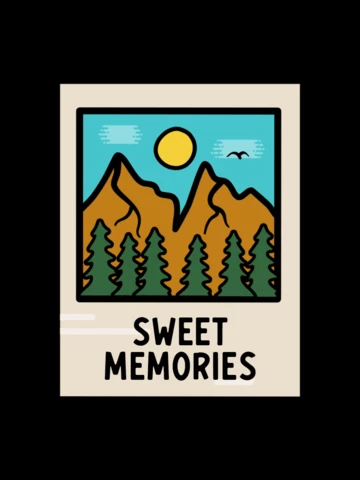 Modèle de t-shirt "Travel sweet memories" (voyages et souvenirs)