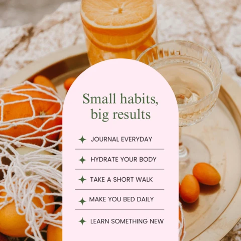 Dagelijkse gezondheidsgewoonten instagram post ontwerpsjabloon