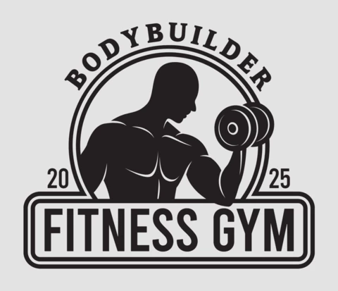 Modelo de design de logotipo de academia de musculação e fitness